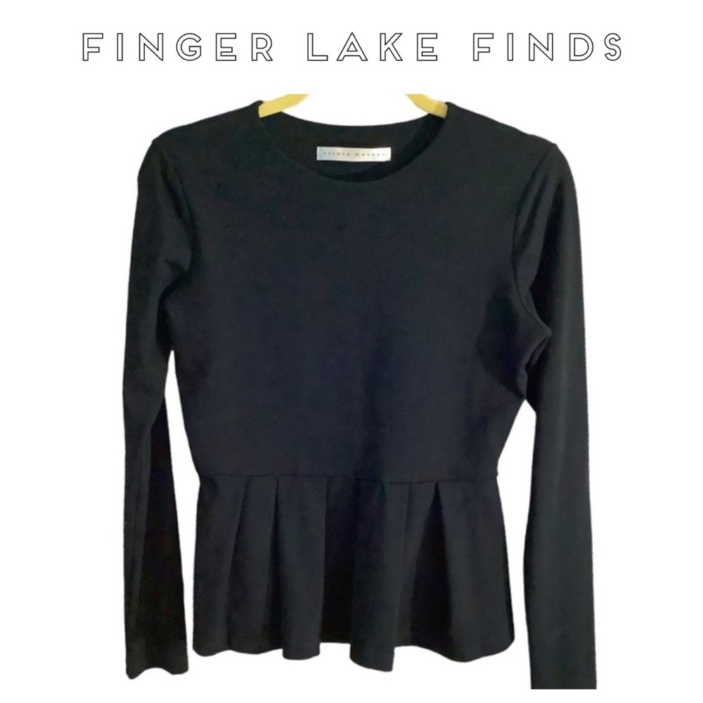 Susana Monaco Long Sleeved Peplum Blouse